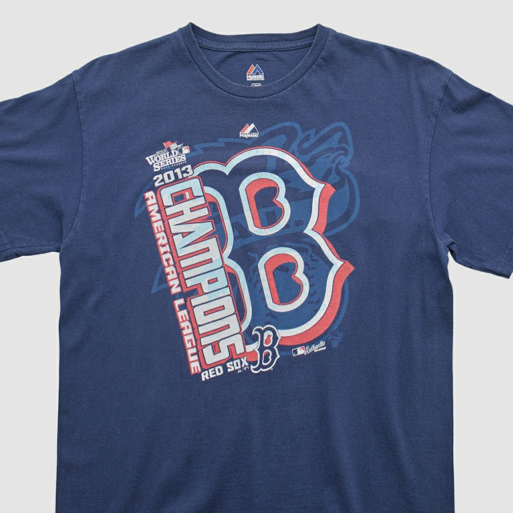 Boston Red Sox Majestic 2013 T-shirt - Navy - Vintage T-shirts
