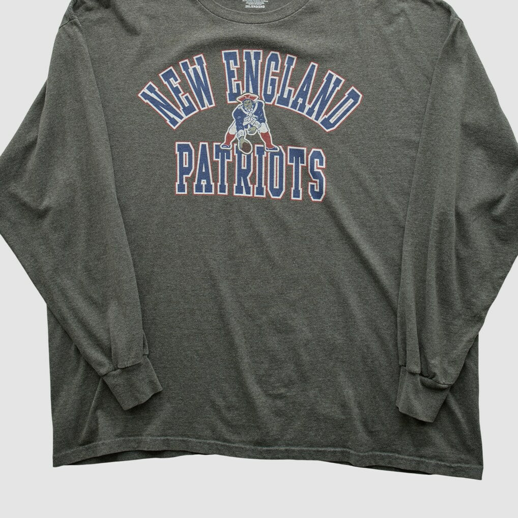 New England Patriots NFL 2010s Long Sleeve T-shirt - Dark Heather Gray T-shirts