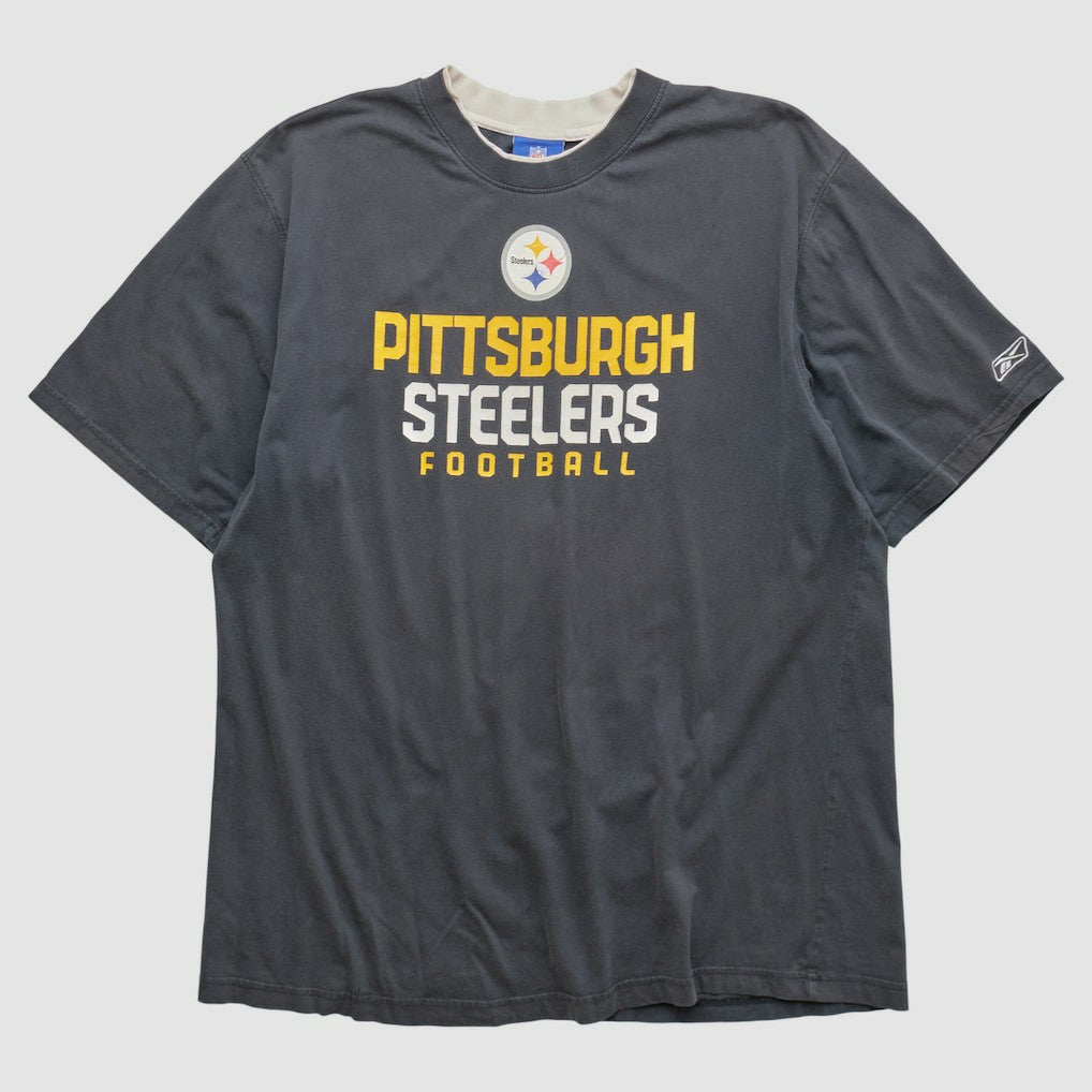 Pittsburgh Steelers Reebok 2000s T-shirt - Charcoal T-shirts