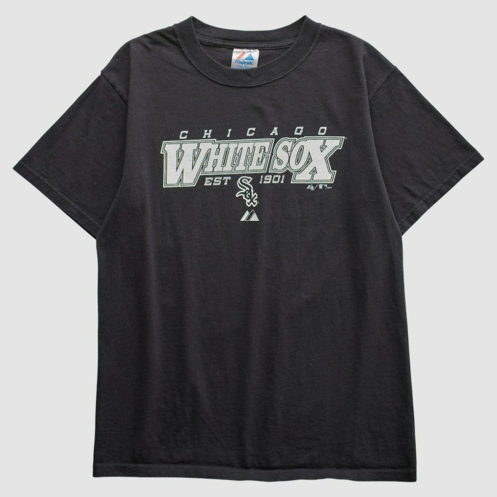 Chicago White Sox Majestic 2007 T-shirt - Black - Vintage T-shirts