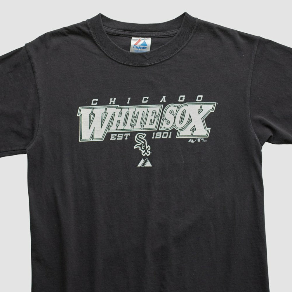 Chicago White Sox Majestic 2007 T-shirt - Black - Vintage T-shirts