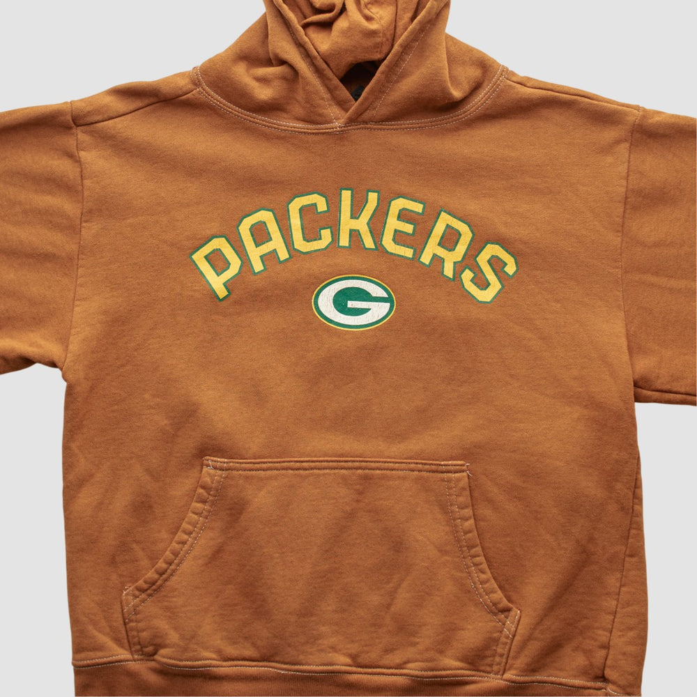 Green Bay Packers Reebok 2000s Hooded Pullover Sweatshirt - Brown Pullover