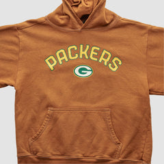 Green Bay Packers Reebok 2000s Hooded Pullover Sweatshirt - Brown Pullover