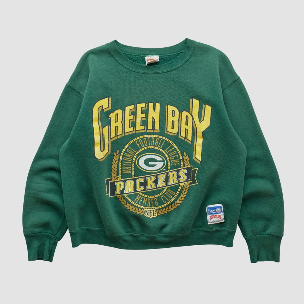 Green Bay Packers Nutmeg Mills 90s Sweatshirt - Green Sweatshirts