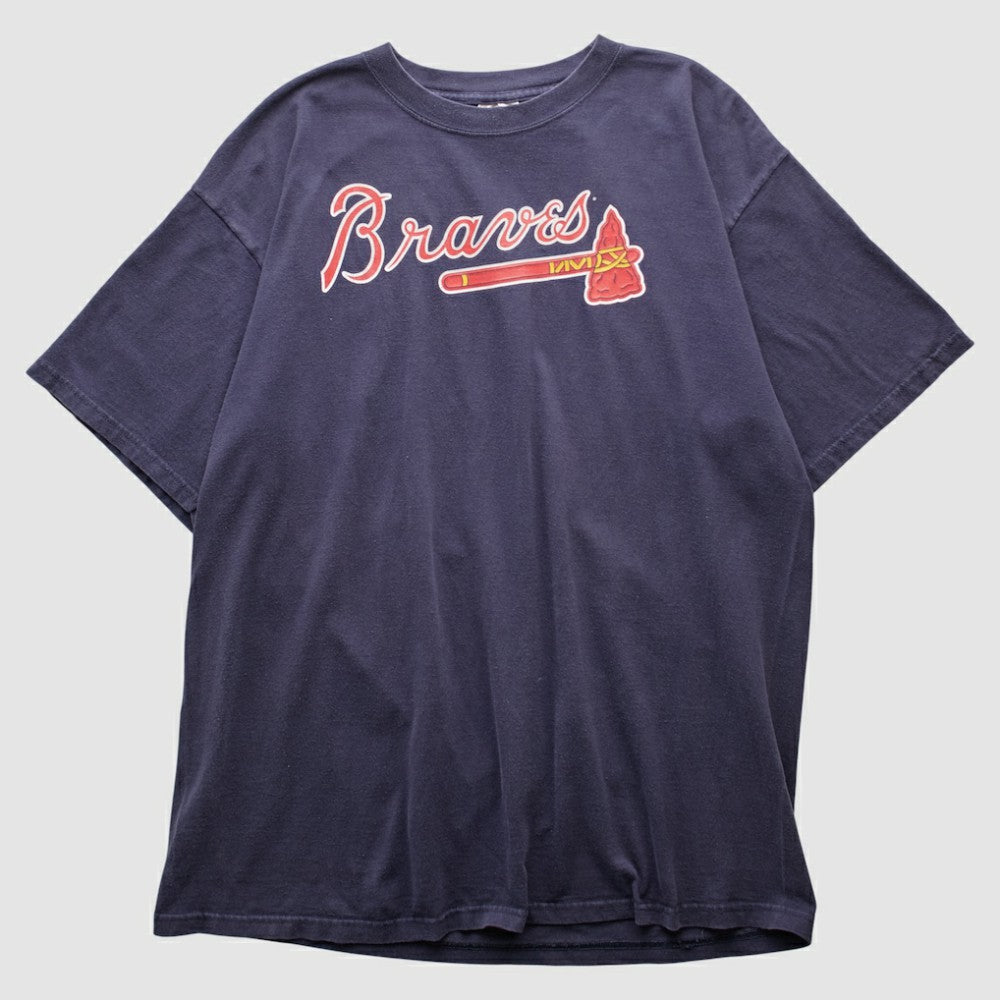 Atlanta Braves Majestic 2000s T-shirt - Navy - 2XVintage T-shirts