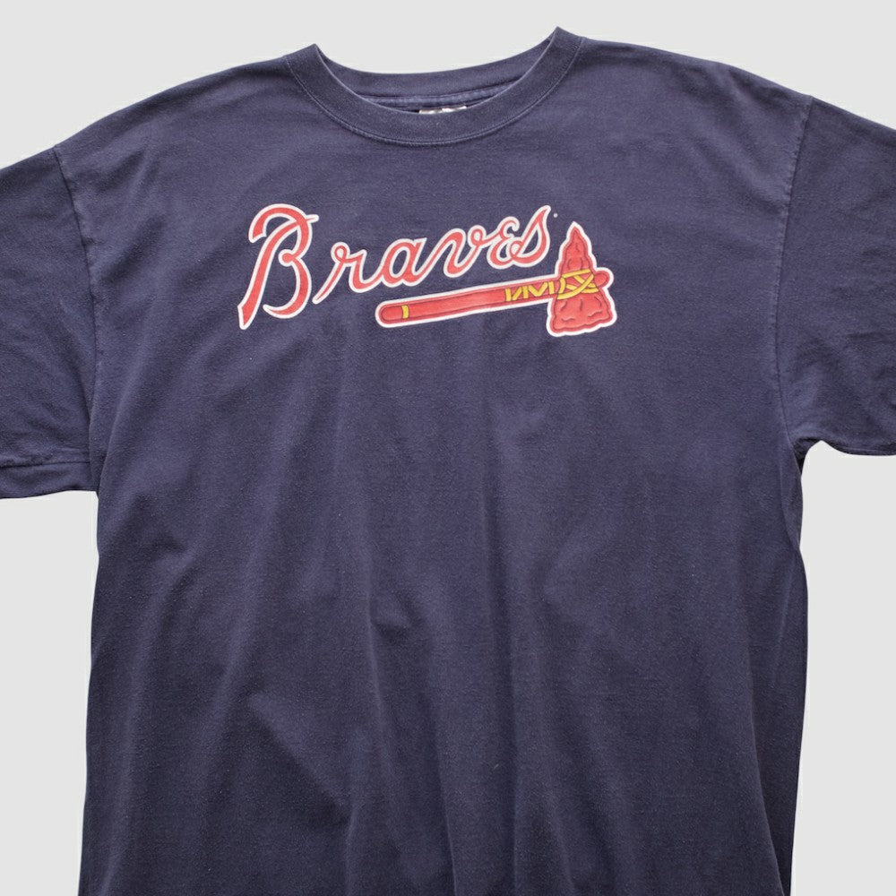 Atlanta Braves Majestic 2000s T-shirt - Navy - 2XVintage T-shirts