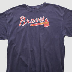 Atlanta Braves Majestic 2000s T-shirt - Navy - 2XVintage T-shirts