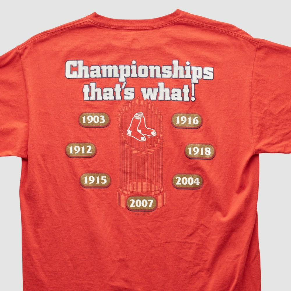 Boston Red Sox Majestic 2007 T-shirt - Red - Vintage T-shirts