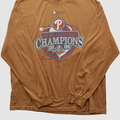 Philadelphia Phillies Alstyle 2008 Long Sleeve T-shirt - Tan - 2XVintage T-shirts