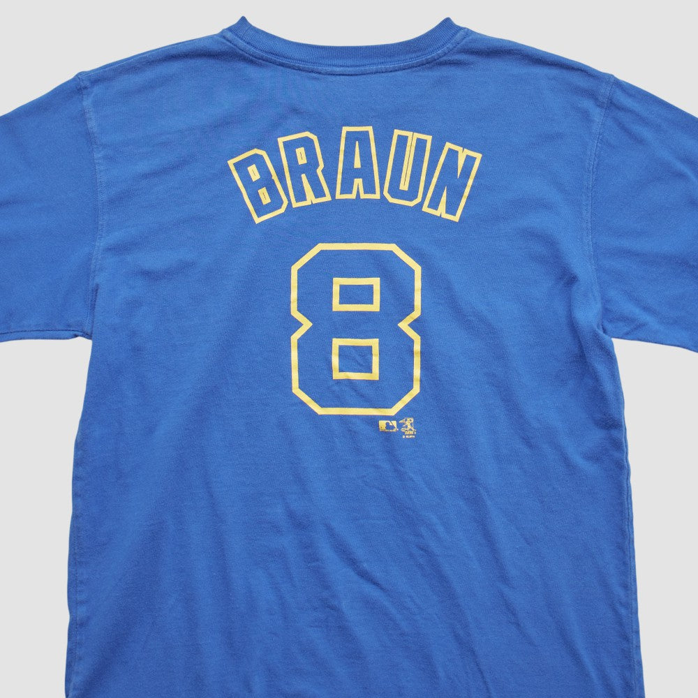 Milwaukee Brewers Majestic 2000s T-shirt - Blue - Vintage T-shirts