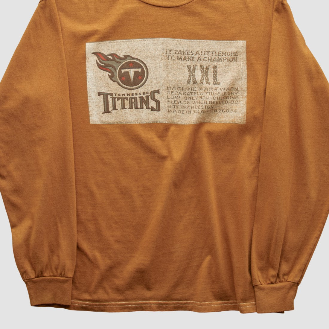 Tennessee Titans Champion 2000s Long Sleeve T-shirt - Brown T-shirts