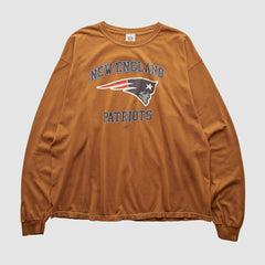 New England Patriots NFL 2000s Long Sleeve T-shirt - Brown T-shirts