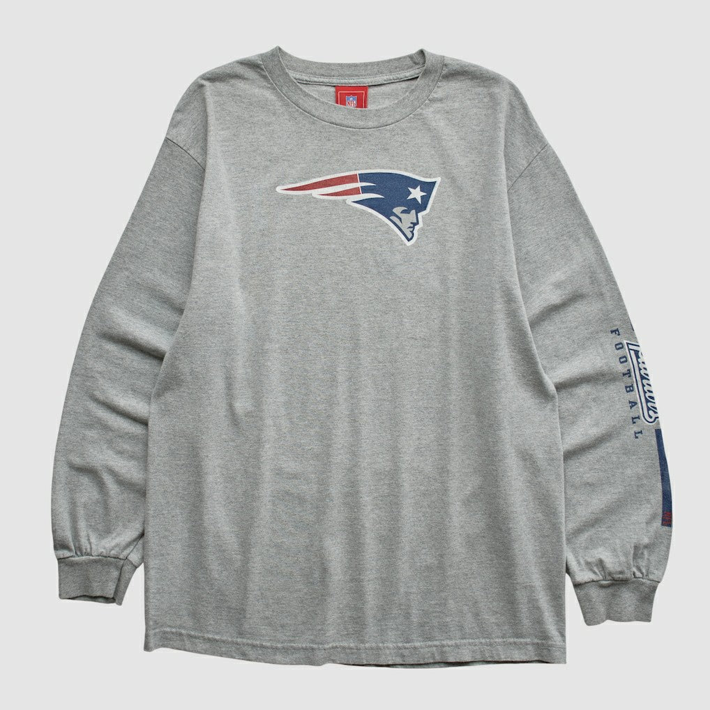 New England Patriots NFL 2000s Long Sleeve T-shirt - Heather Gray T-shirts