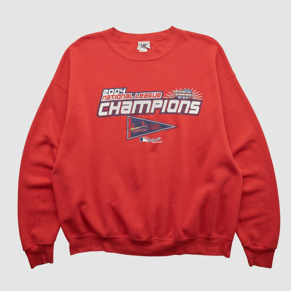 St. Louis Cardinals Lee Apparel 2004 Pullover Sweatshirt - Red - XVintage Pullover