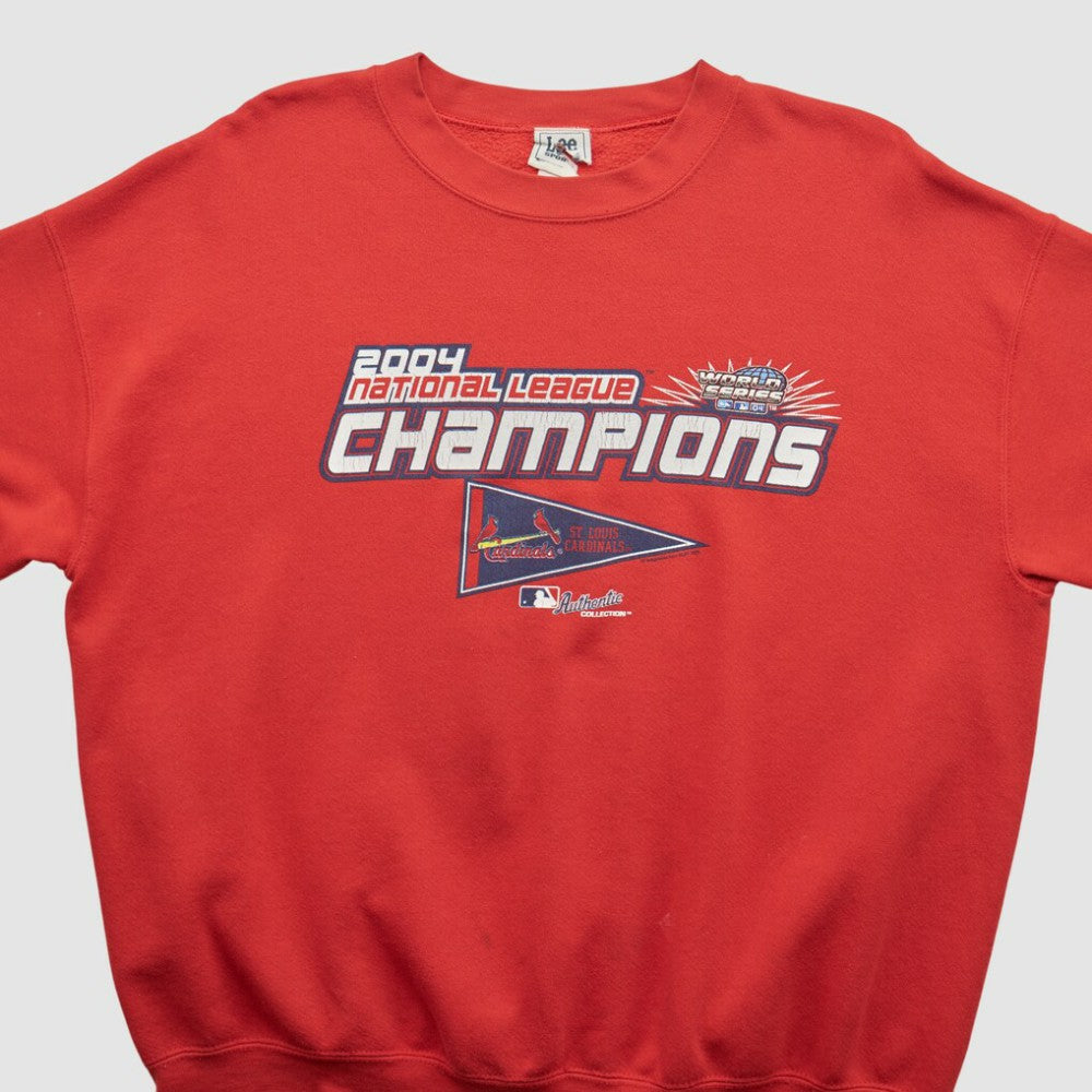 St. Louis Cardinals Lee Apparel 2004 Pullover Sweatshirt - Red - XVintage Pullover
