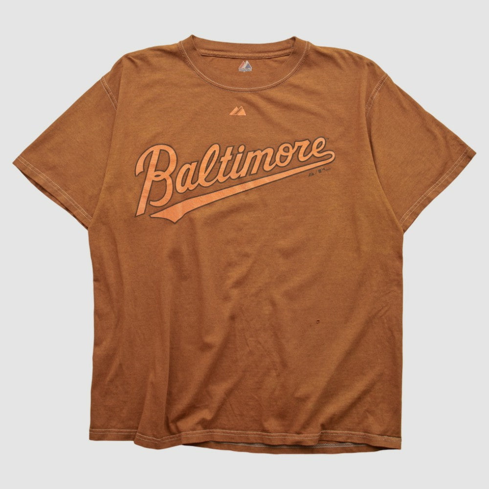 Baltimore Orioles Majestic 2009 T-shirt - Brown - Vintage T-shirts