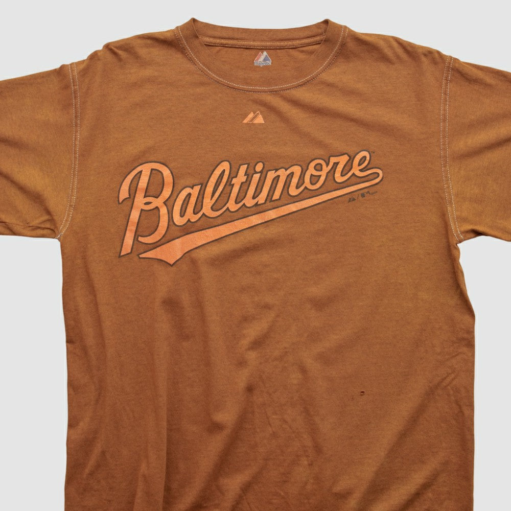 Baltimore Orioles Majestic 2009 T-shirt - Brown - Vintage T-shirts