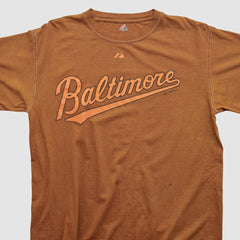 Baltimore Orioles Majestic 2009 T-shirt - Brown - Vintage T-shirts