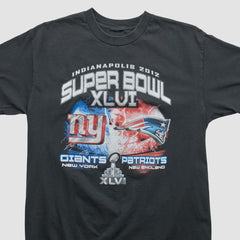 Superbowl XLVI 2012 T-shirt - Black T-shirts
