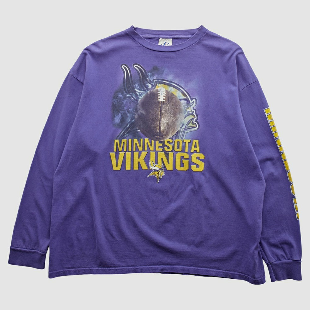 Minnesota Vikings Logo Athletic 90s Long Sleeve T-shirt - Purple T-shirts