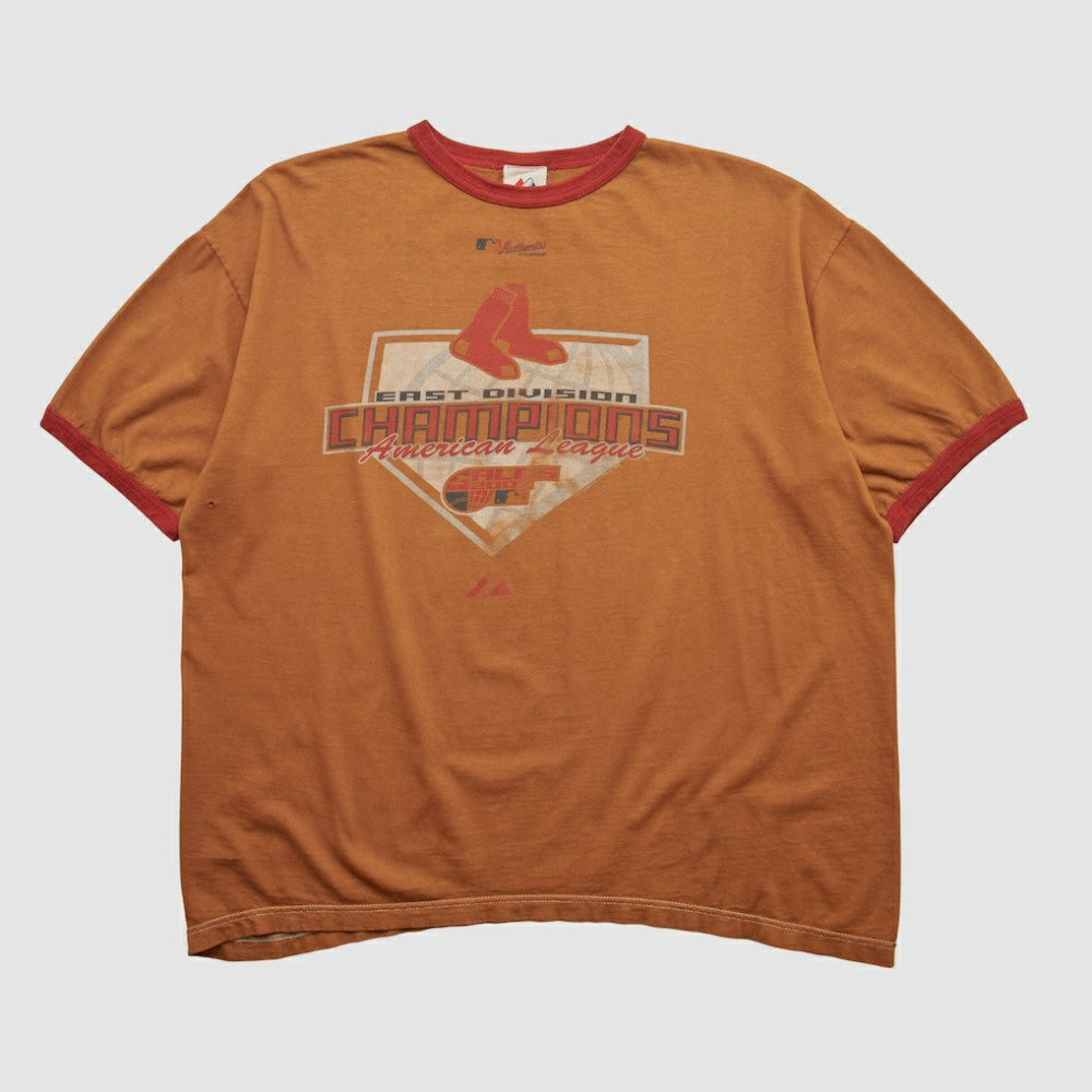 Boston Red Sox Majestic 2005 T-shirt - Orange - 2XVintage T-shirts