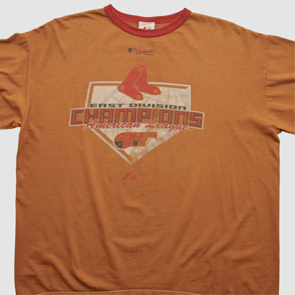 Boston Red Sox Majestic 2005 T-shirt - Orange - 2XVintage T-shirts