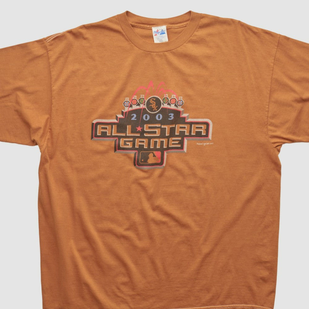 MLB All-Star Game Majestic 2003 T-shirt - Orange - 3XVintage T-shirts