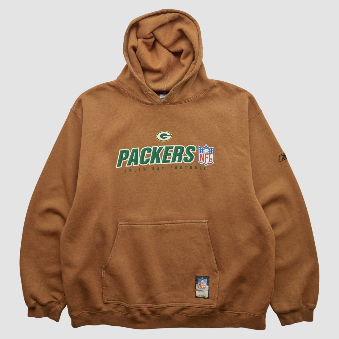 Green Bay Packers NFL 2000s Hooded Pullover Sweatshirt - Brown Pullover