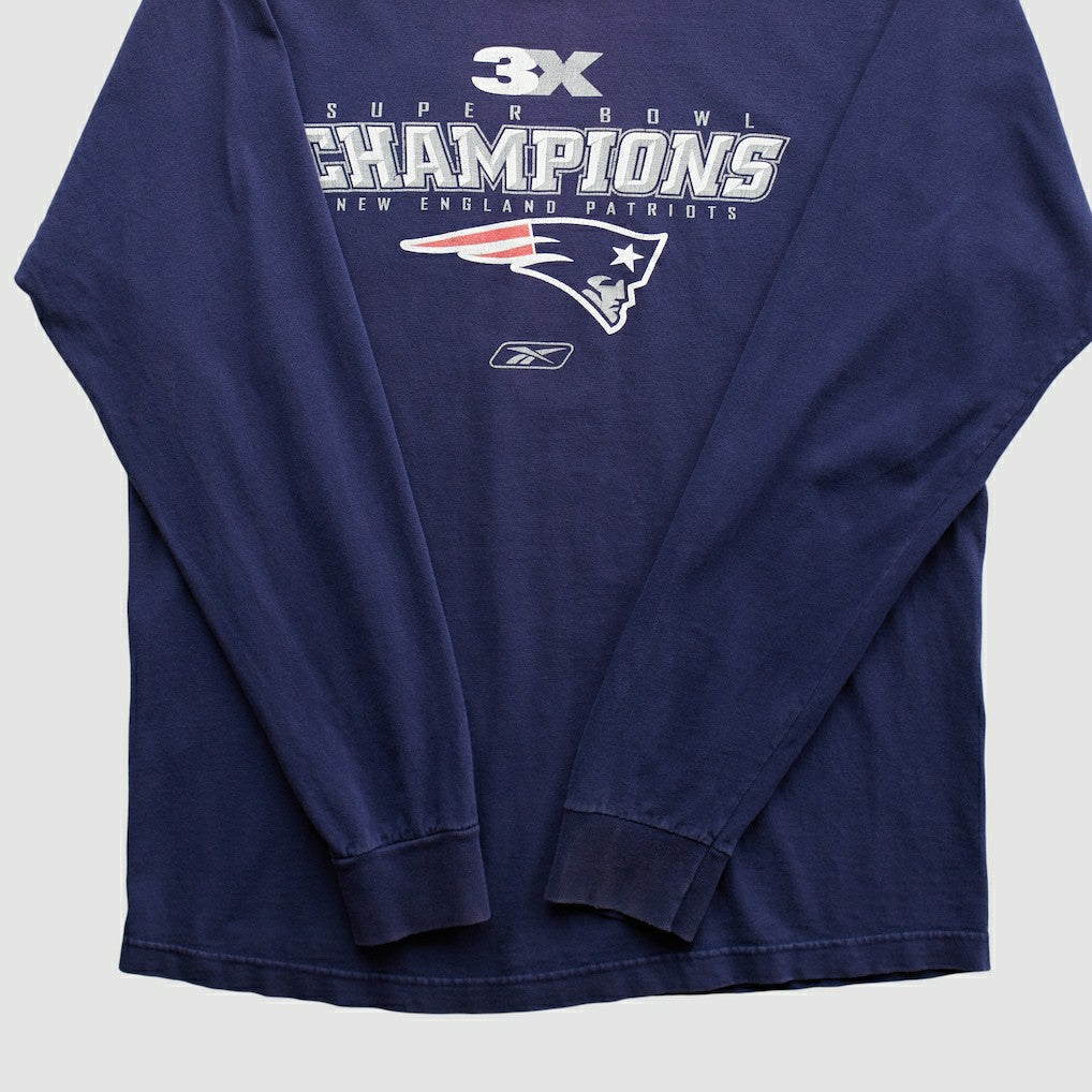 New England Patriots Reebok 2000s Long Sleeve T-shirt - Navy T-shirts