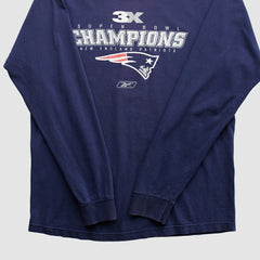 New England Patriots Reebok 2000s Long Sleeve T-shirt - Navy T-shirts