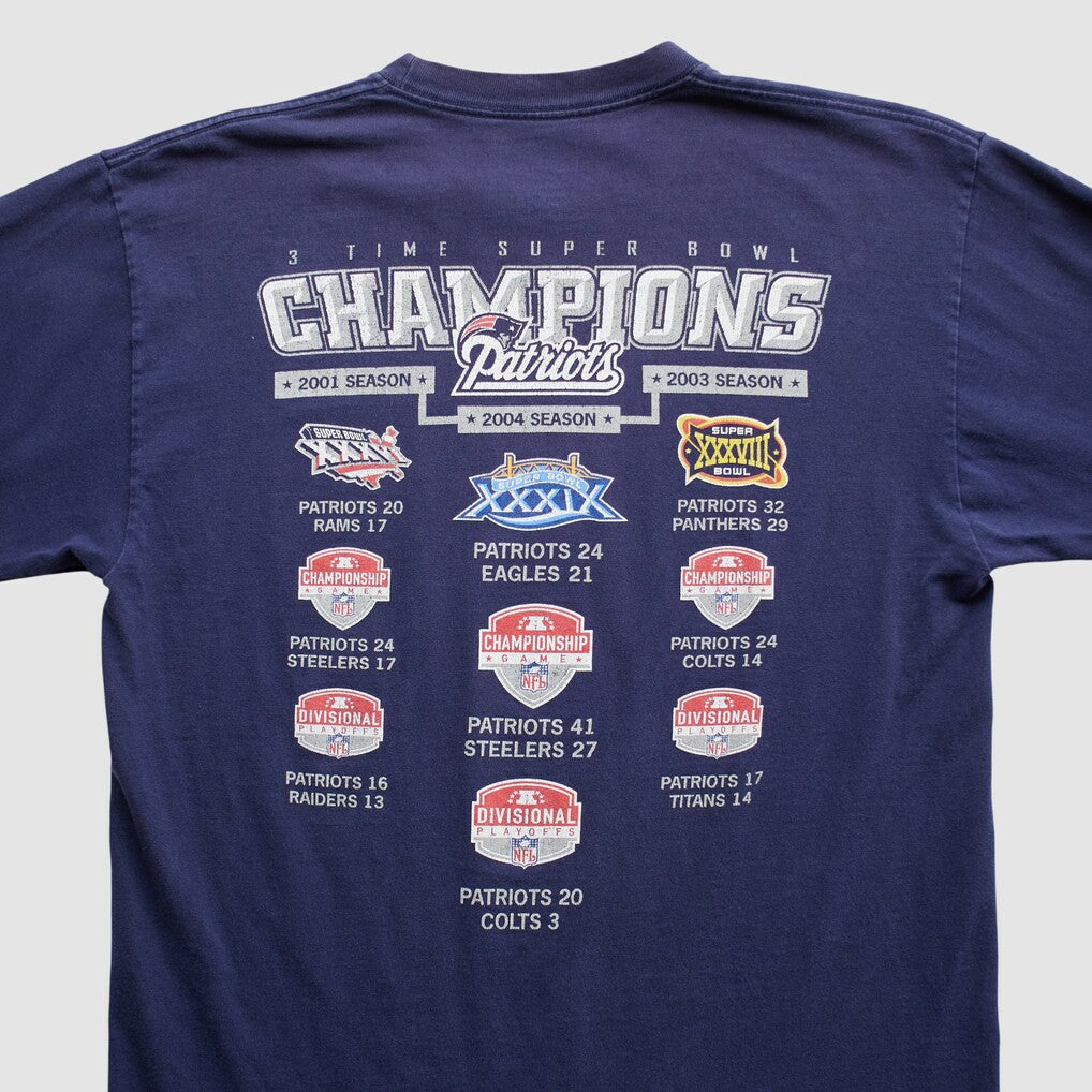 New England Patriots Reebok 2000s Long Sleeve T-shirt - Navy T-shirts