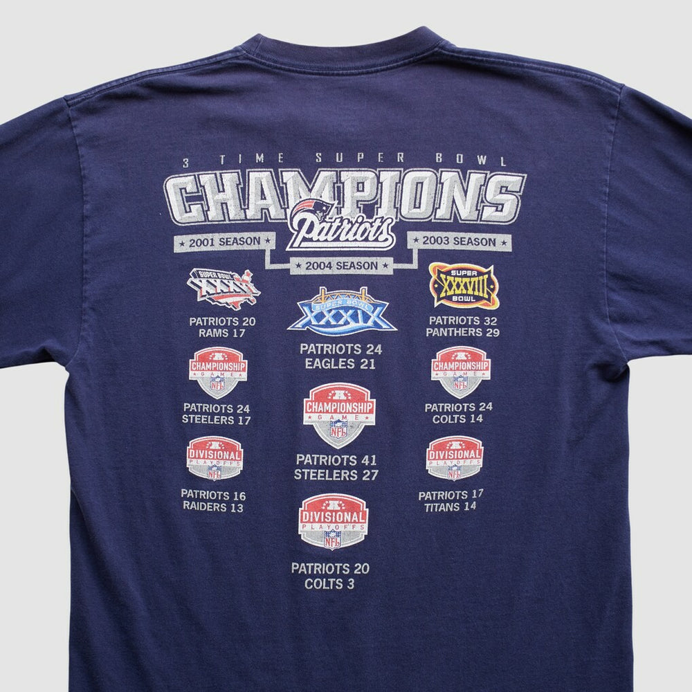 New England Patriots Reebok 2000s Long Sleeve T-shirt - Navy T-shirts