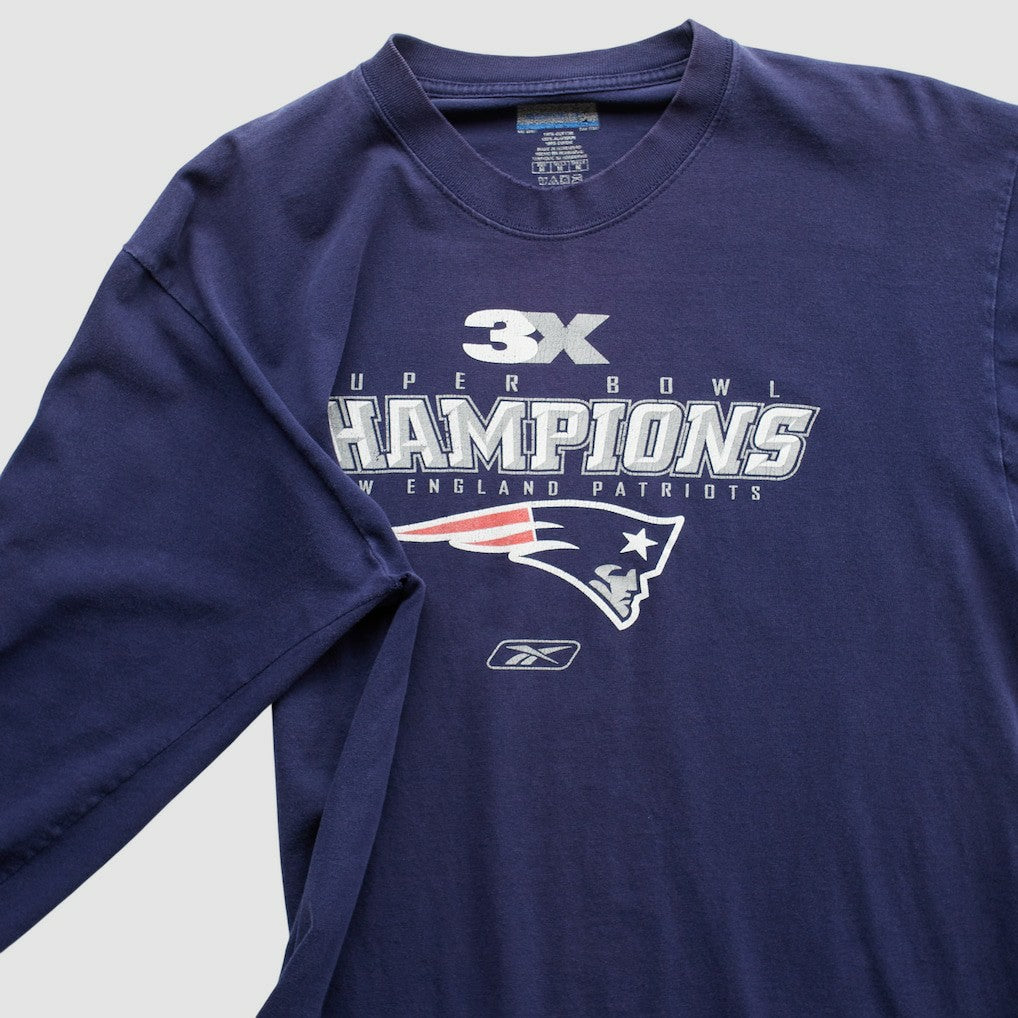 New England Patriots Reebok 2000s Long Sleeve T-shirt - Navy T-shirts