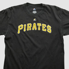 Pittsburgh Pirates Majestic 2000s T-shirt - Black - Vintage T-shirts