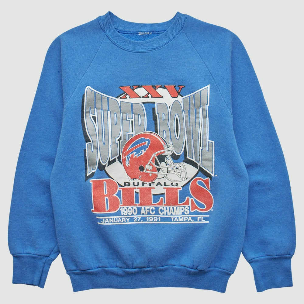 Buffalo Bills 1990 Pullover Sweatshirt - Blue Pullover