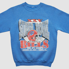 Buffalo Bills 1990 Pullover Sweatshirt - Blue Pullover