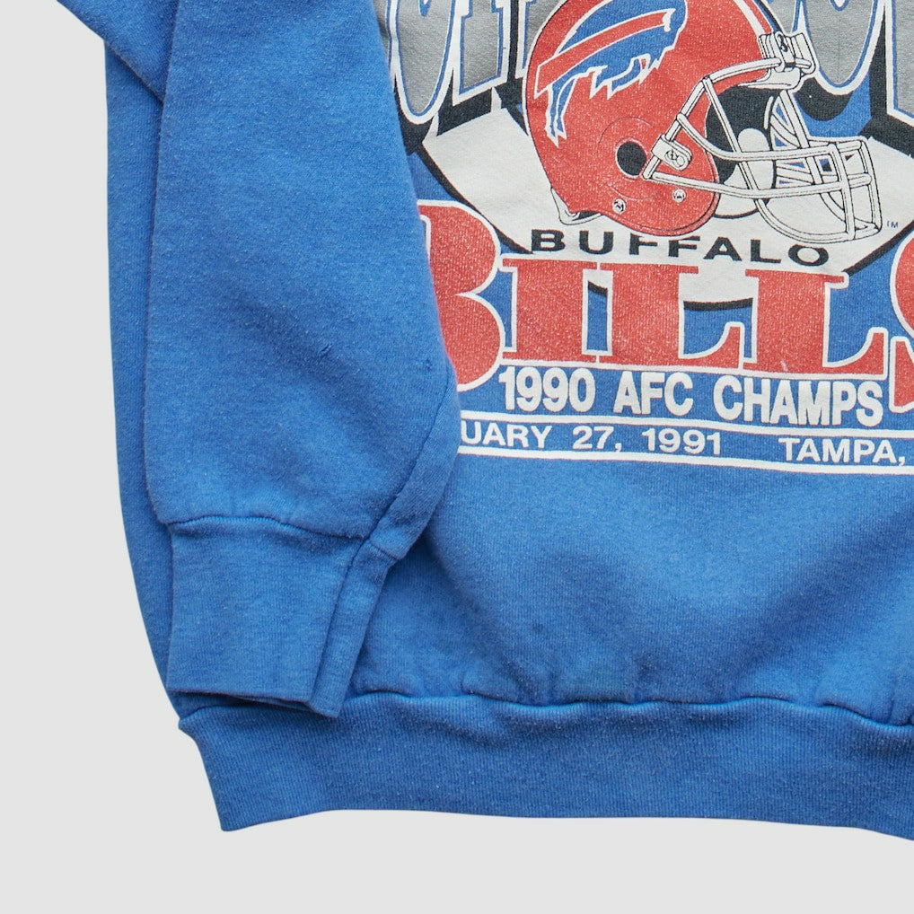 Buffalo Bills 1990 Pullover Sweatshirt - Blue Pullover
