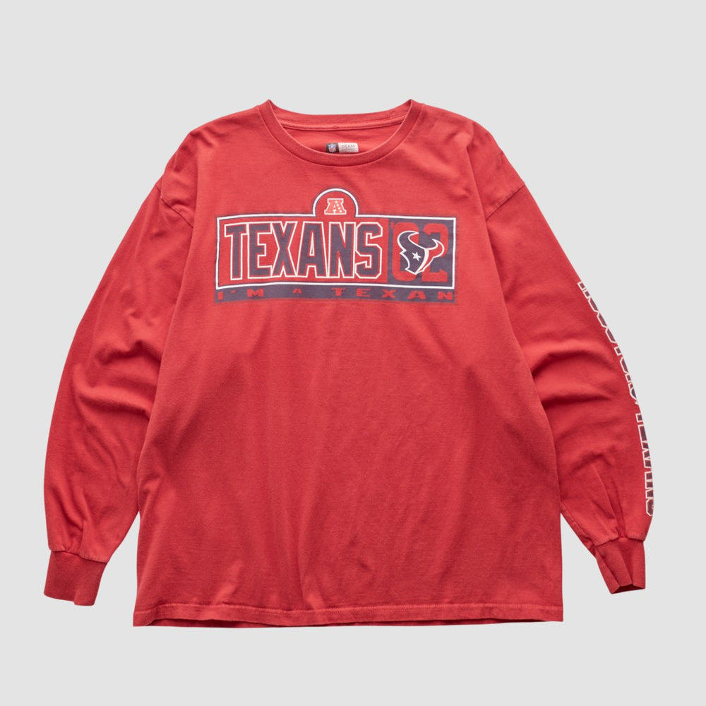 Houston Texans NFL 2000s Long Sleeve T-shirt - Red T-shirts