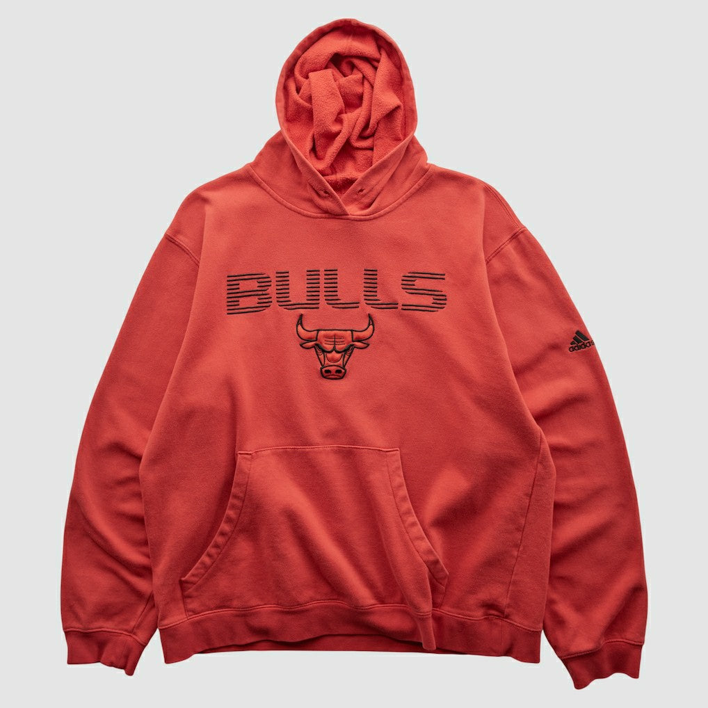 Chicago Bulls 2010s Hooded Pullover Sweatshirt Red Vintage - Adidas
