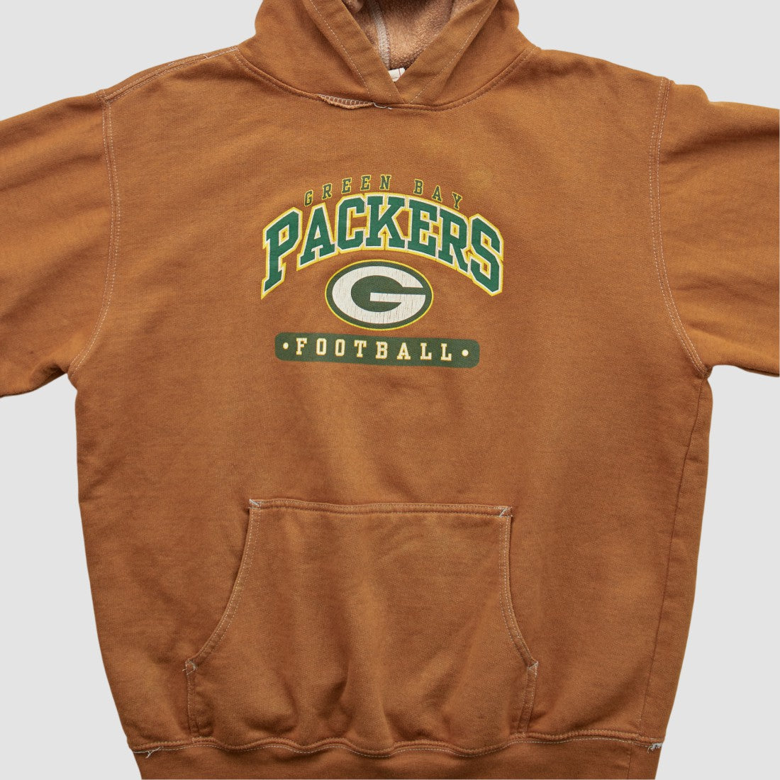 Green Bay Packers NFL 2000s Hooded Pullover Sweatshirt - Brown Pullover