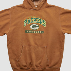Green Bay Packers NFL 2000s Hooded Pullover Sweatshirt - Brown Pullover