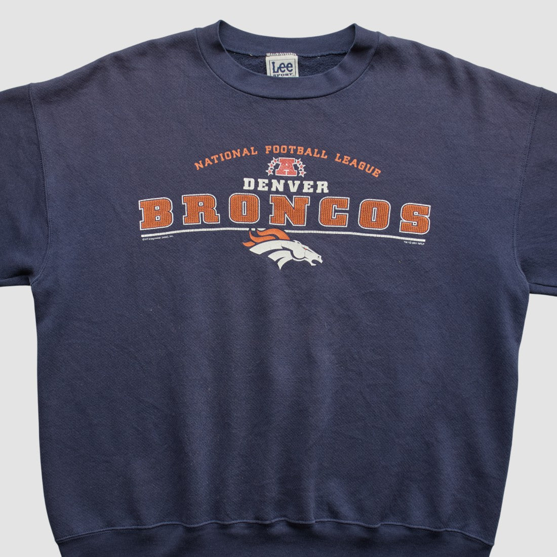 Denver Broncos Lee Apparel 2001 Pullover Sweatshirt - Navy Pullover