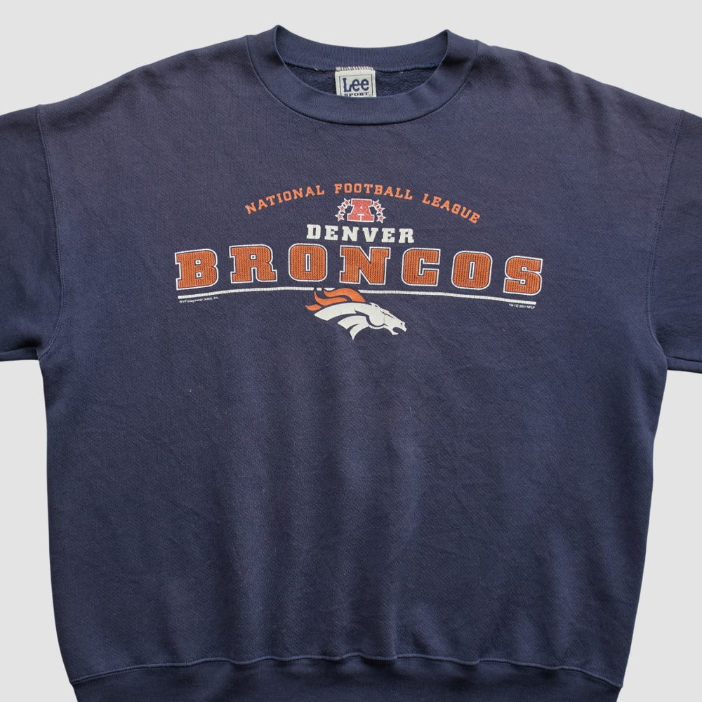 Denver Broncos Lee Apparel 2001 Pullover Sweatshirt - Navy Pullover