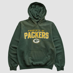 Green Bay Packers Reebok 2000s Hooded Pullover Sweatshirt - Green Pullover