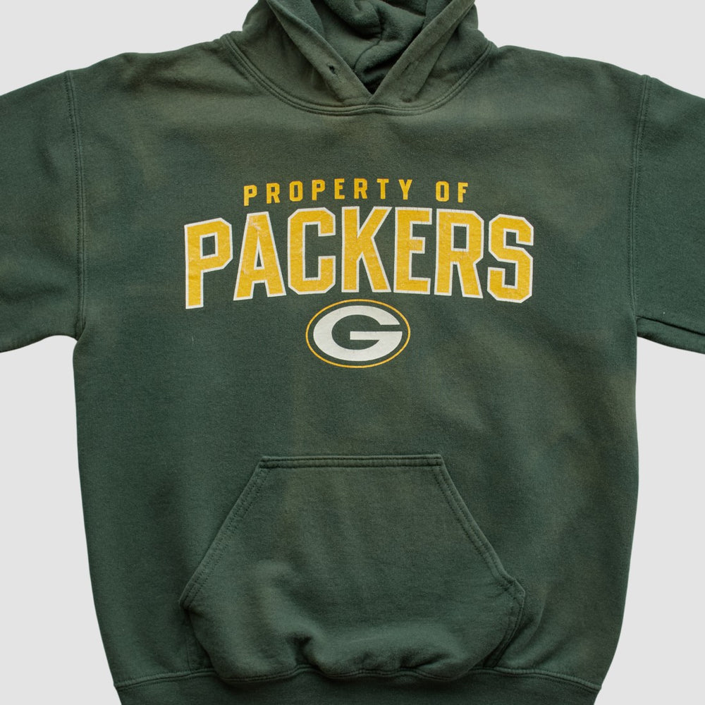 Green Bay Packers Reebok 2000s Hooded Pullover Sweatshirt - Green Pullover