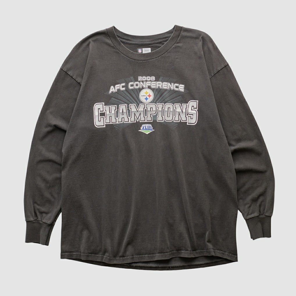 Pittsburgh Steelers NFL 2008 Long Sleeve T-shirt - Black T-shirts
