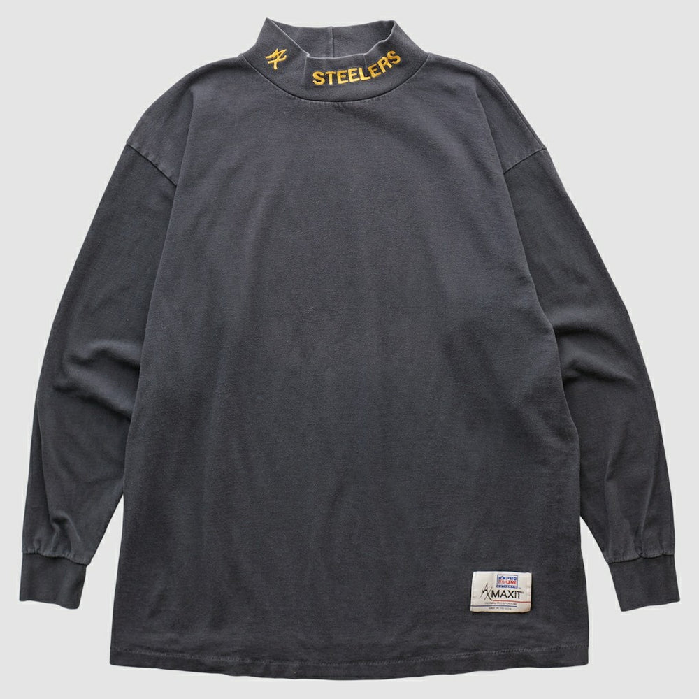 Pittsburgh Steelers 90s Long Sleeve T-shirt - Charcoal T-shirts