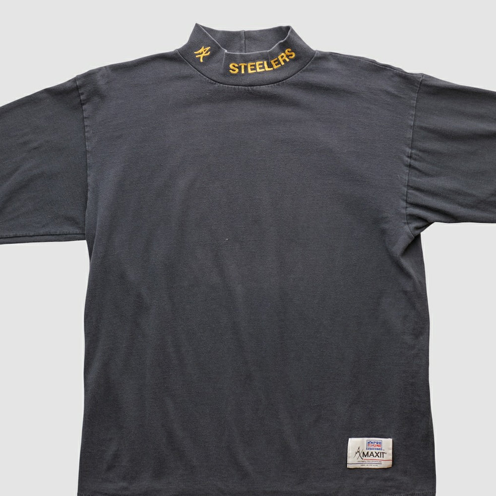 Pittsburgh Steelers 90s Long Sleeve T-shirt - Charcoal T-shirts