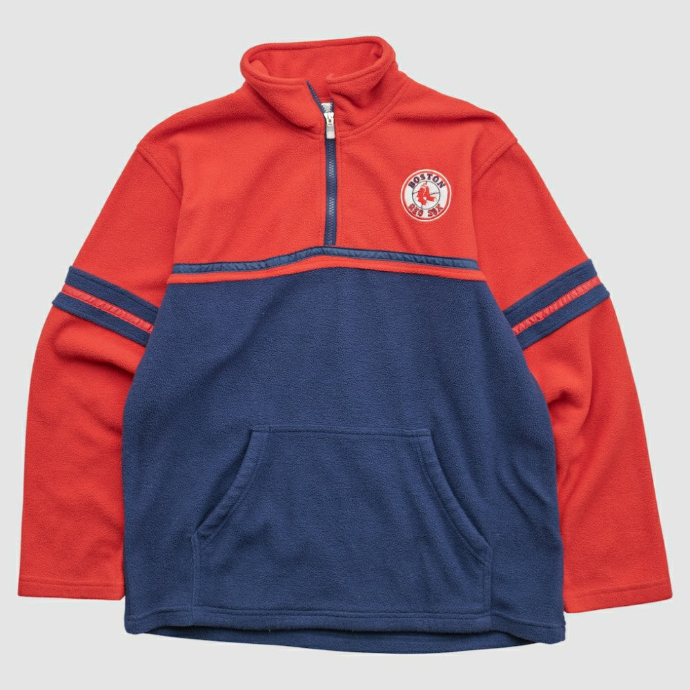 Boston Red Sox MLB 2000s 1/4 Zip Sweatshirt - Red - Vintage Sweatshirts
