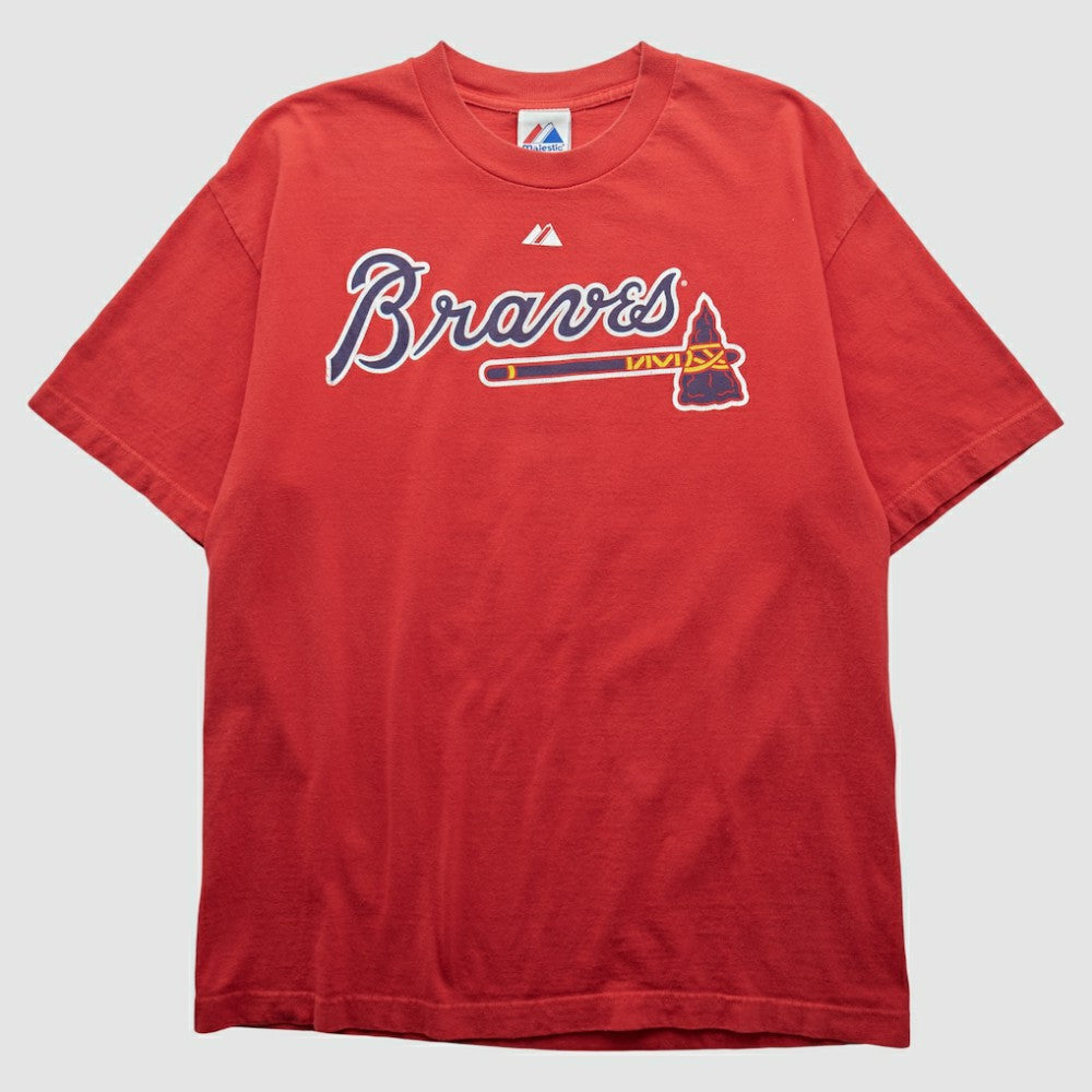 Atlanta Braves Majestic 2010 T-shirt - Red - Vintage T-shirts